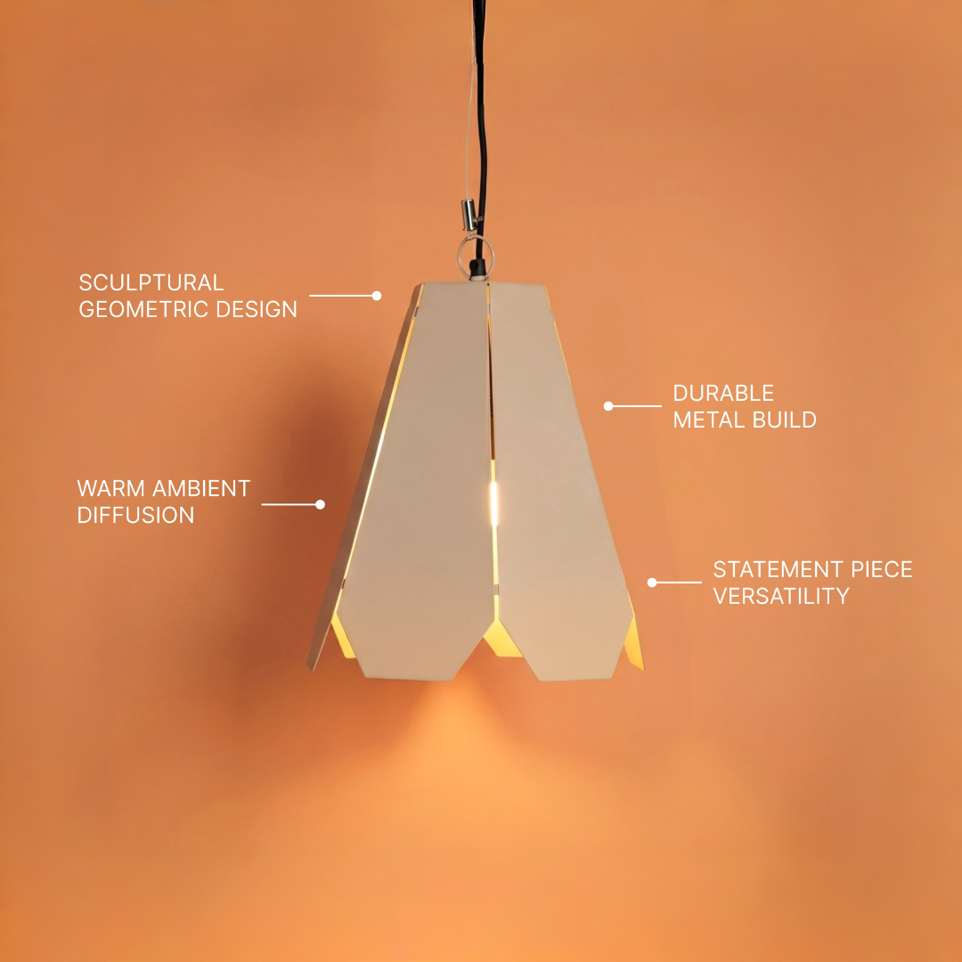 Fold Hexa Pendant Lamp - Beige