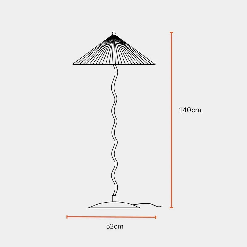 Wavy Floor Lamp - Butter Yellow